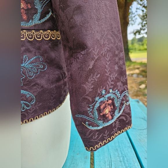 Coldwater Creek Brown Venice Embroidered Jacket - Picture 3 of 14